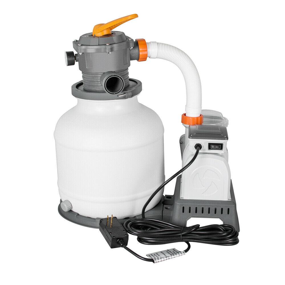 bestway 2200gallon swimming pool  sand filter pump system cleaner 58500e
