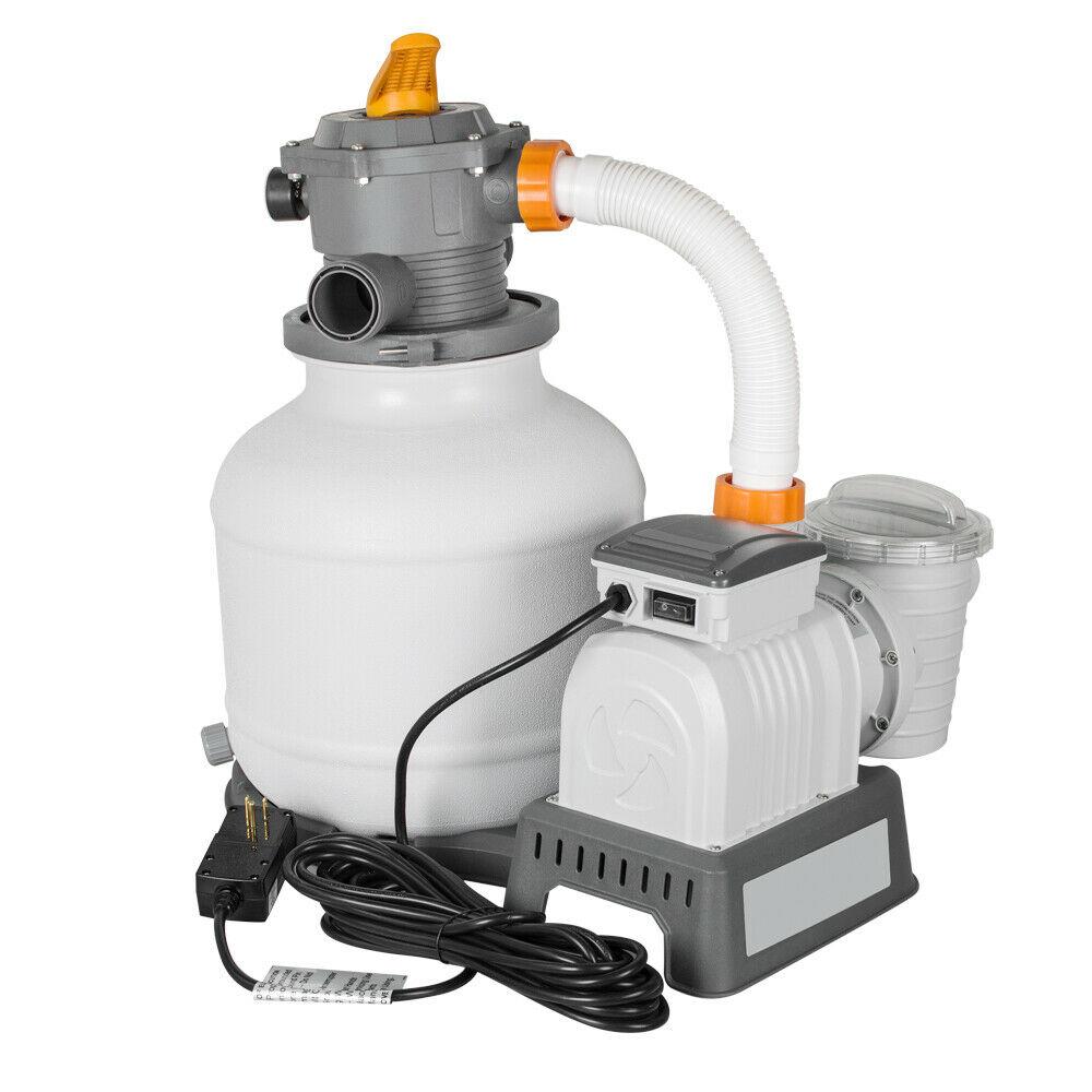 bestway 2200gallon swimming pool  sand filter pump system cleaner 58500e
