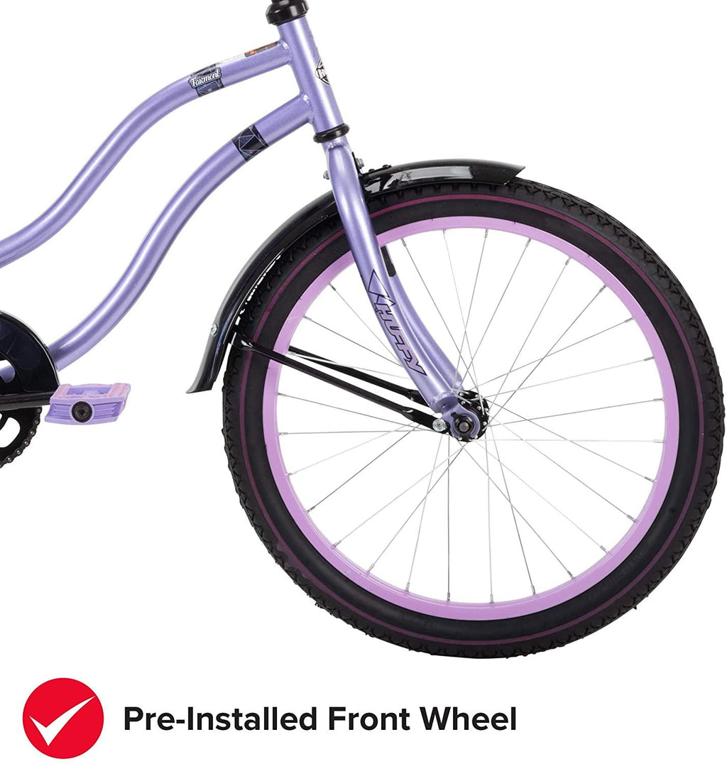Huffy Fairmont 20 In. Girls Cruiser Lavender  Connect Bicycle