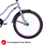 Huffy Fairmont 20 In. Girls Cruiser Lavender  Connect Bicycle