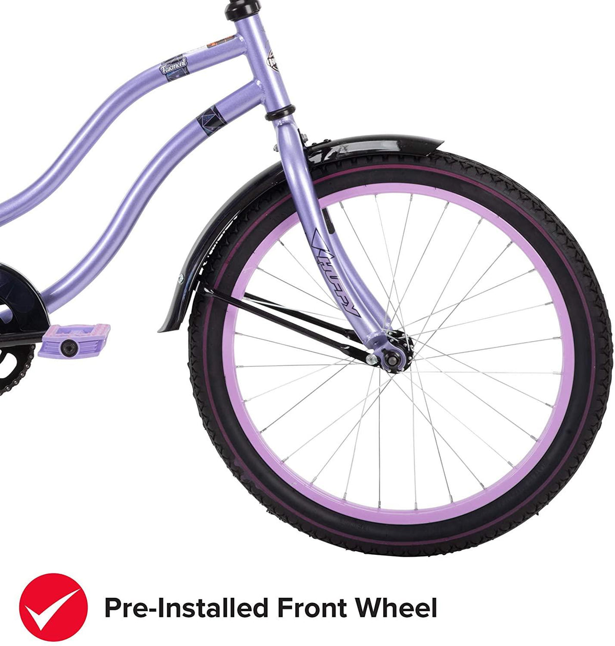 Huffy Fairmont 20 In. Girls Cruiser Lavender  Connect Bicycle