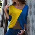 Women's Clothing - 2021 Women's Fashion Patchwork Ladies Office T-Shirt