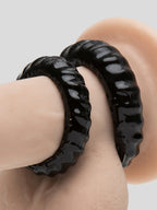 Oxballs Cock Ring and Ball Ring Set (2 Count), Black