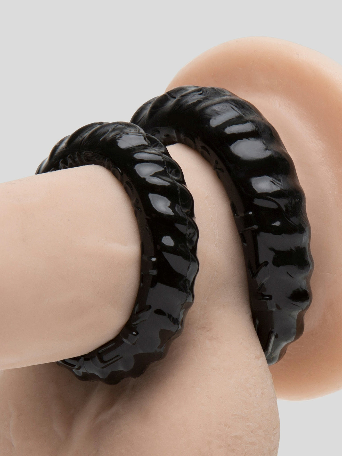 Oxballs Cock Ring and Ball Ring Set (2 Count), Black