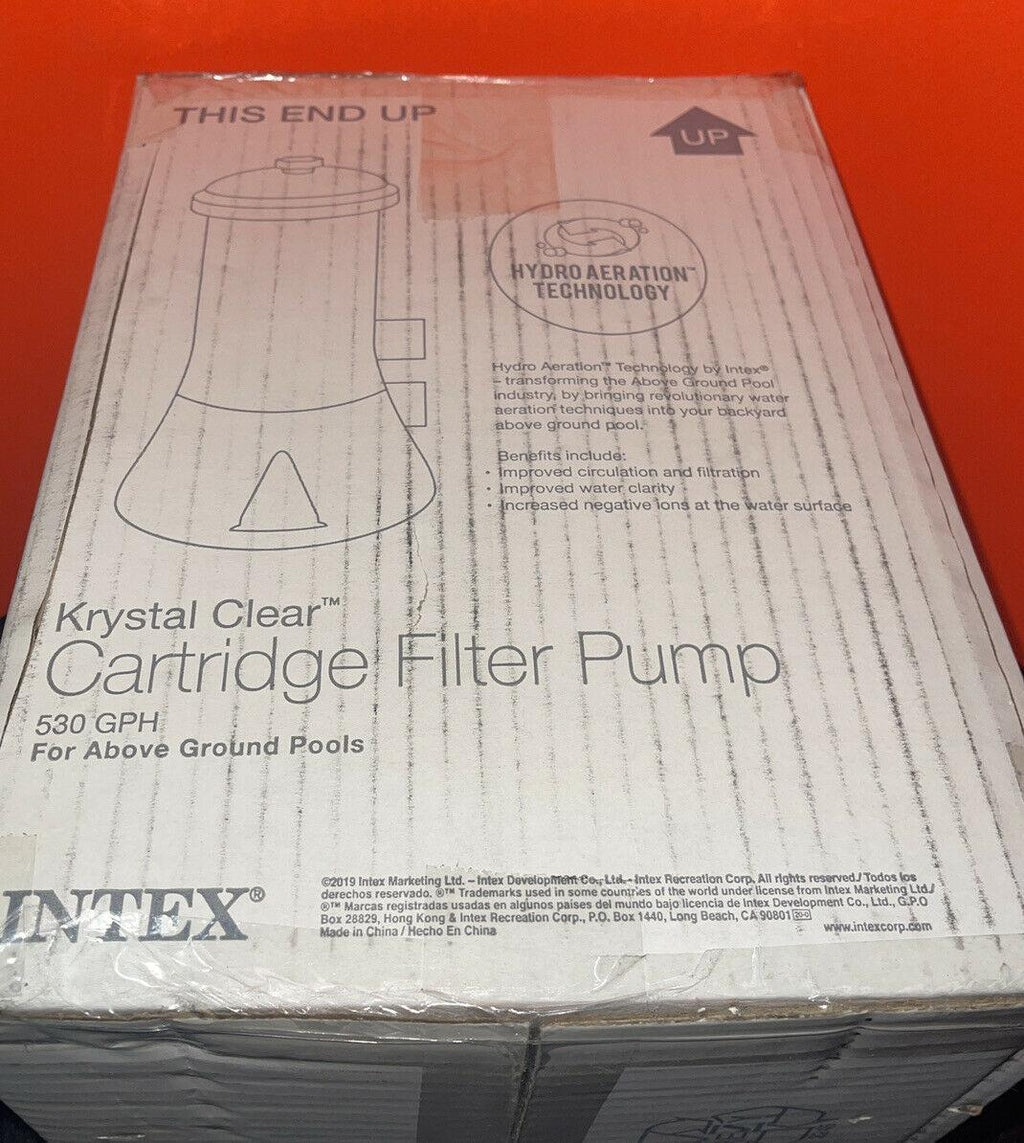 intex model 603 krystal clear pool cartridge filter pump 530 gph new open box