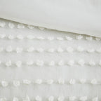 Comfort Spaces Phillips Cotton Jacquard Comforter Set, Full/Queen, Ivory