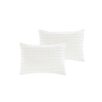 Comfort Spaces Phillips Cotton Jacquard Comforter Set, Full/Queen, Ivory