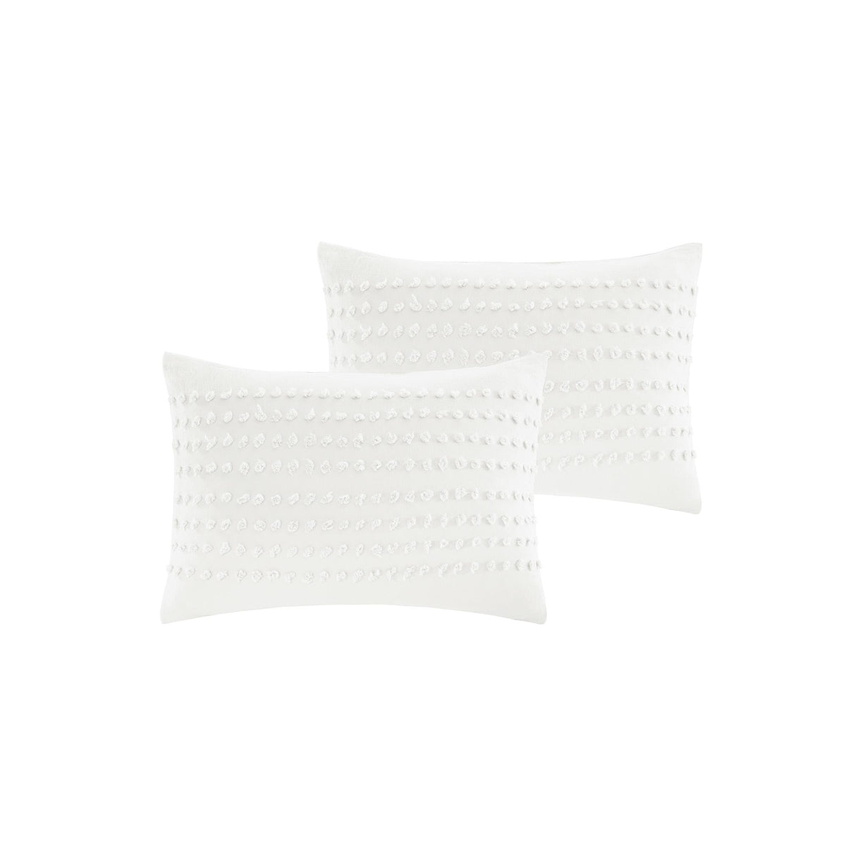 Comfort Spaces Phillips Cotton Jacquard Comforter Set, Full/Queen, Ivory