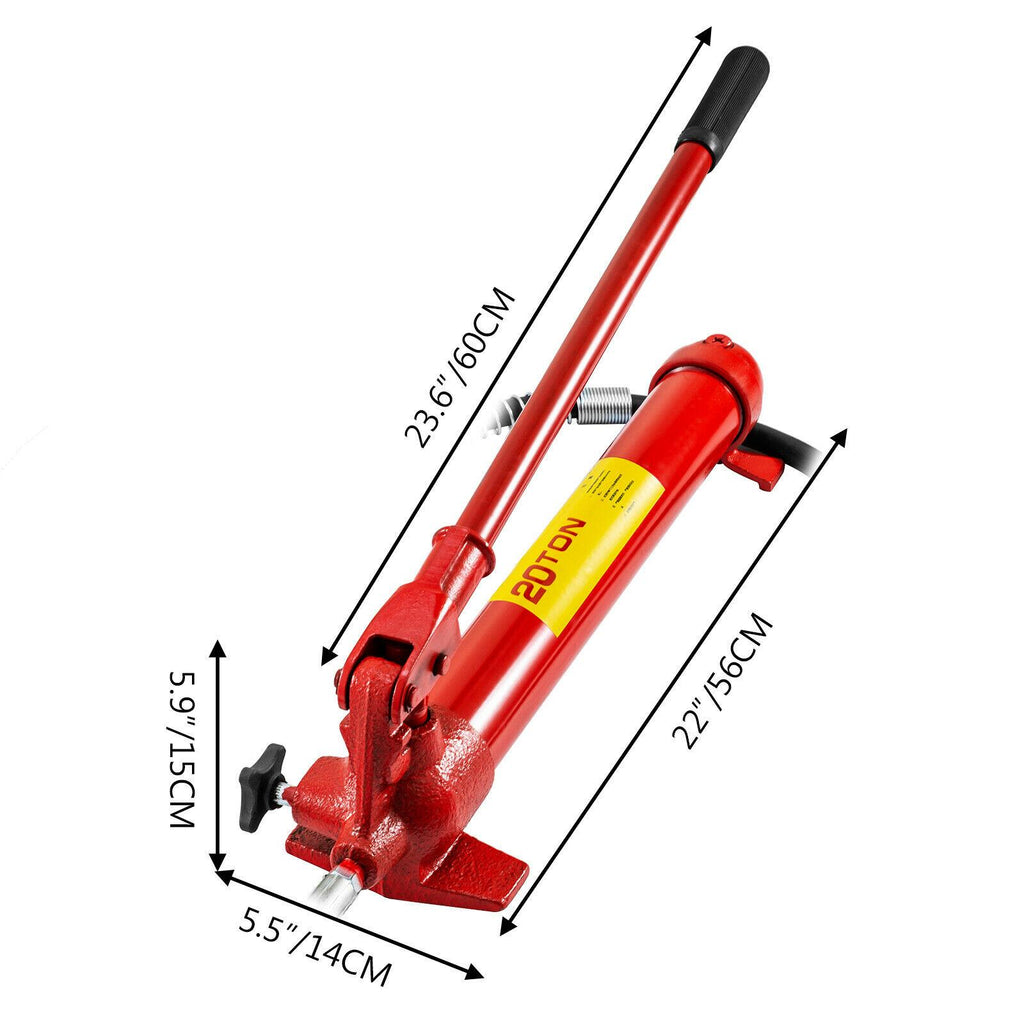 20 Ton Porta Power Hydraulic Jack Auto Body Frame Repair Kit Lift Ram