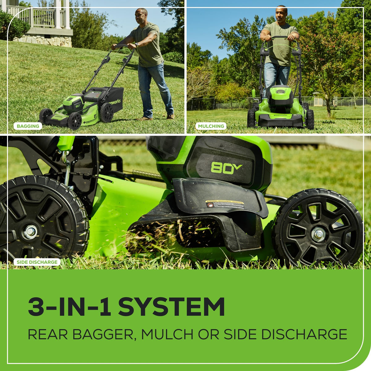 80V 21" Brushless Cordless (Self-Propelled) Lawn Mower (75+ Compatible Tools), 4.0Ah Battery and 60 Minute Rapid Charger Included