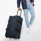 Tranverz - Suitcase with Wheels - Rolling Luggage for Travel with TSA Lock, 2 Wheels, 2 Compartments, and Compression Straps - M, Triple Denim