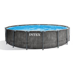 26741EH 15ft x 48in Greywood Premium Prism Steel Frame Above Ground Swimming Pool Set with Cover, Ladder, &amp; Pump
