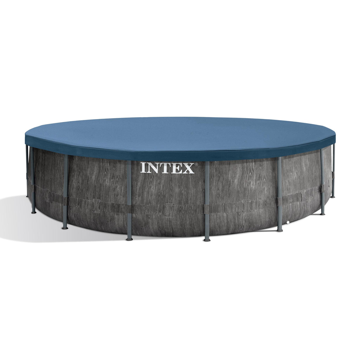 26741EH 15ft x 48in Greywood Premium Prism Steel Frame Above Ground Swimming Pool Set with Cover, Ladder, &amp; Pump