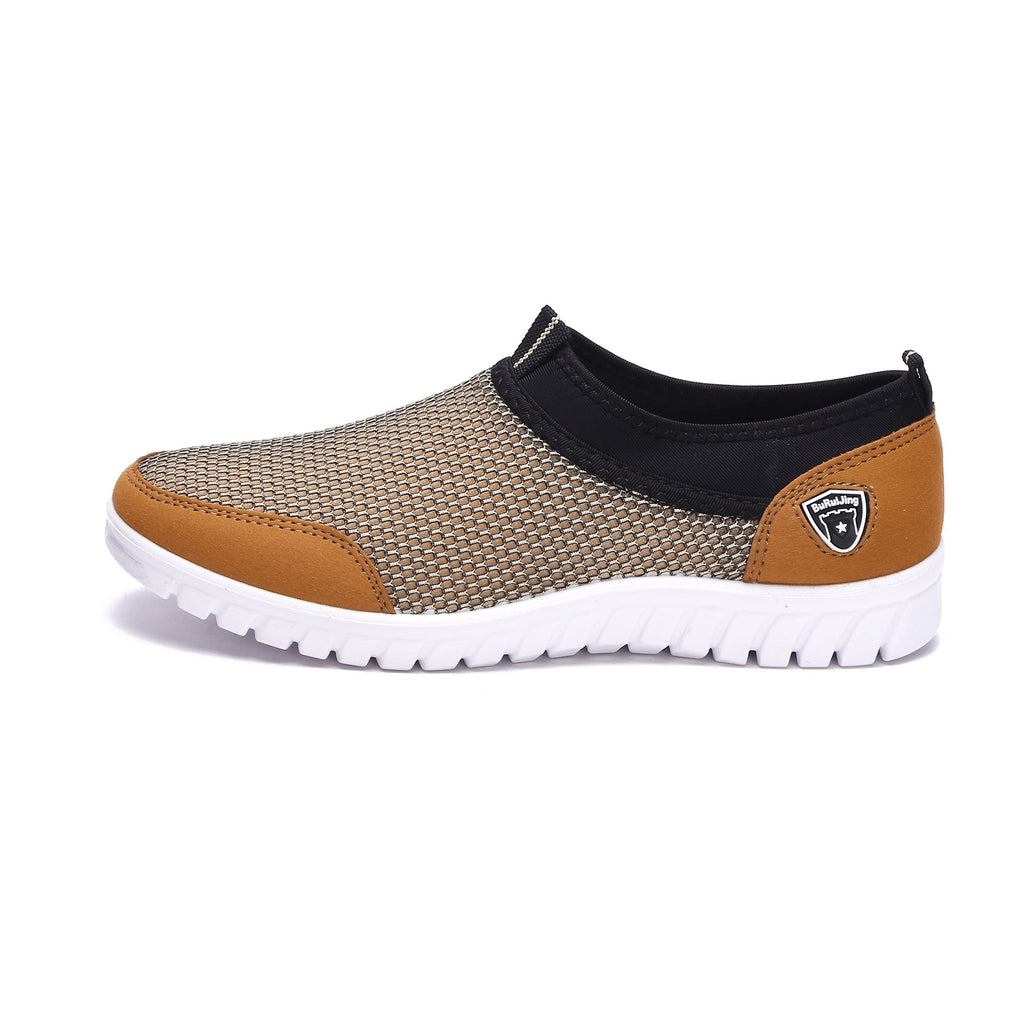 Plus Size Men Slip-on Mesh Fabric Loafers