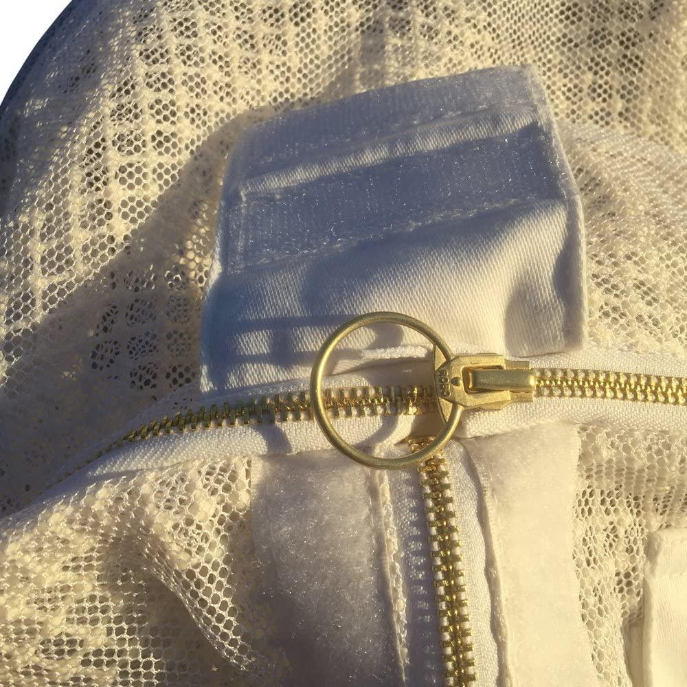 bee smart 800 - ventilated three layers mesh beekeeping suit with removable hat/veil (l)