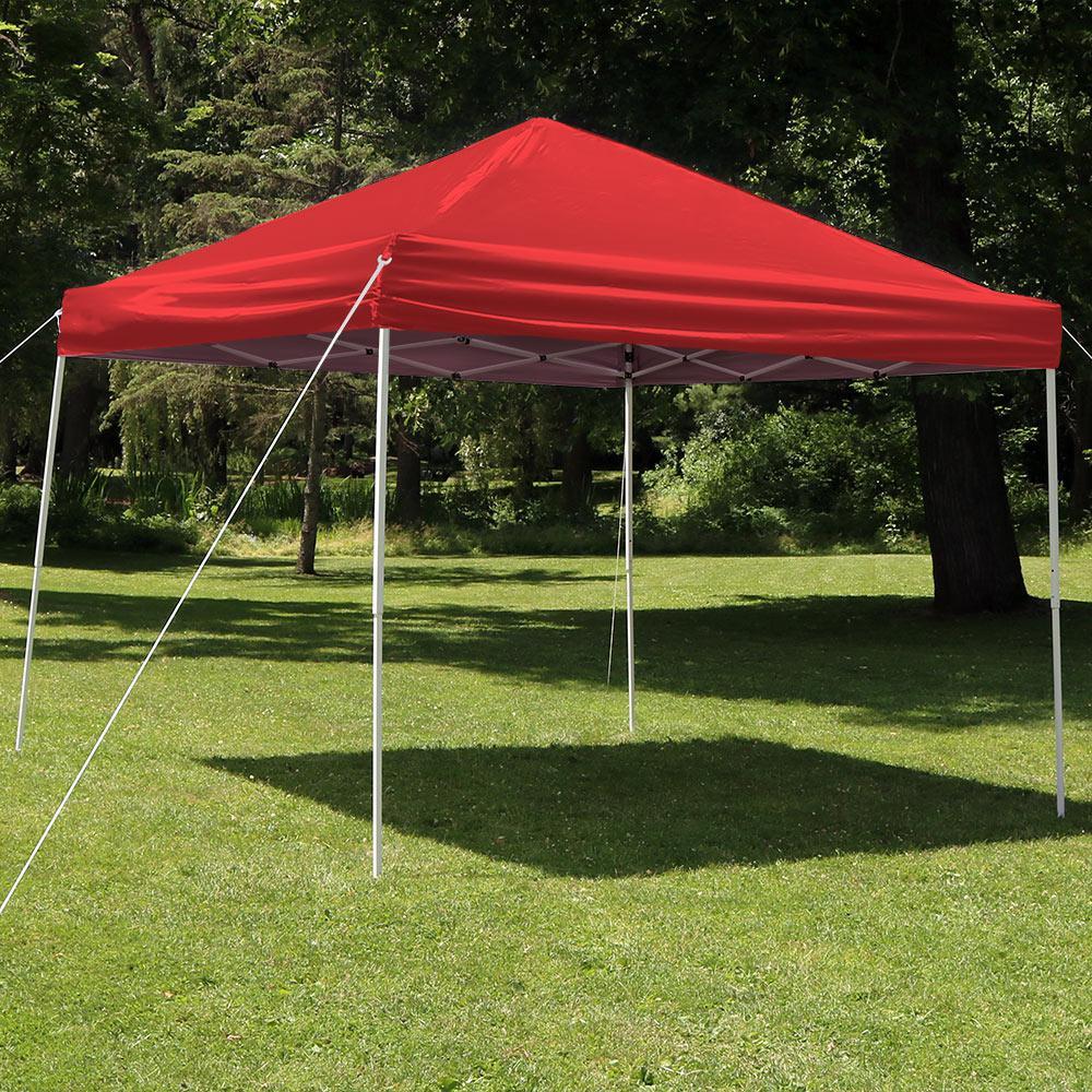 12 ft. x 12 ft. Red -Up Straight Leg Canopy with Carrying Bag