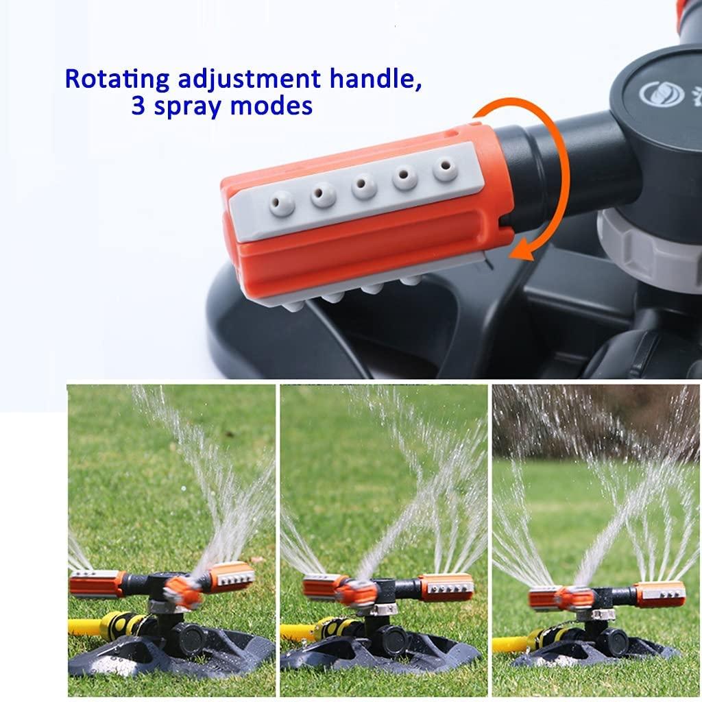 BBGS Lawn Sprinkler with Tube, 3 Arm Garden Sprinkler 360 Degree Rotating Irrigation System, Water Sprinkler with Angle Spray Nozzles (Color : 3/4" Hose Connector, Size : 20m)