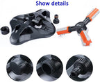 BBGS Lawn Sprinkler with Tube, 3 Arm Garden Sprinkler 360 Degree Rotating Irrigation System, Water Sprinkler with Angle Spray Nozzles (Color : 3/4" Hose Connector, Size : 20m)