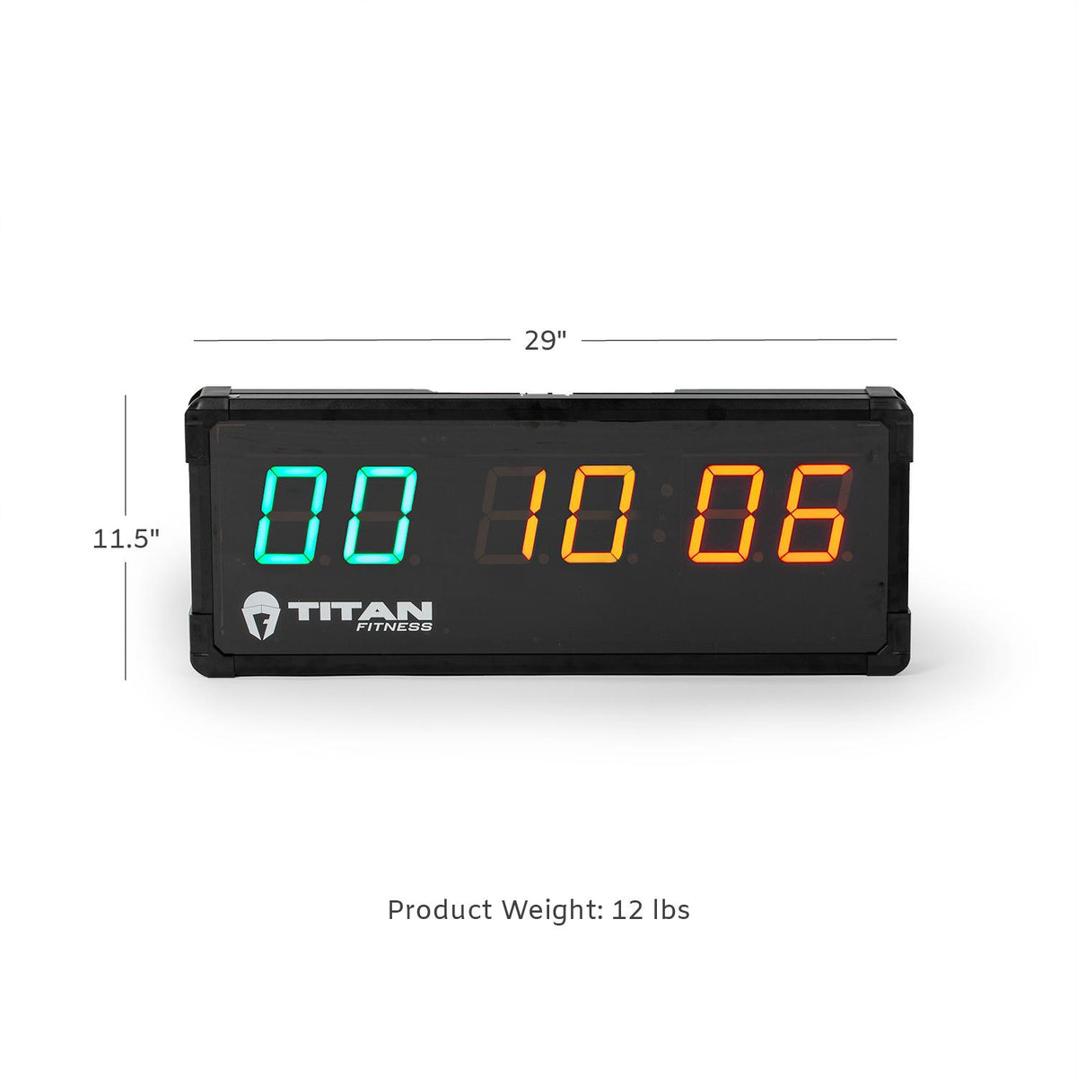 Fitness 2-Sided Gym Timer LED Display Remote with 10 Custom Programs
