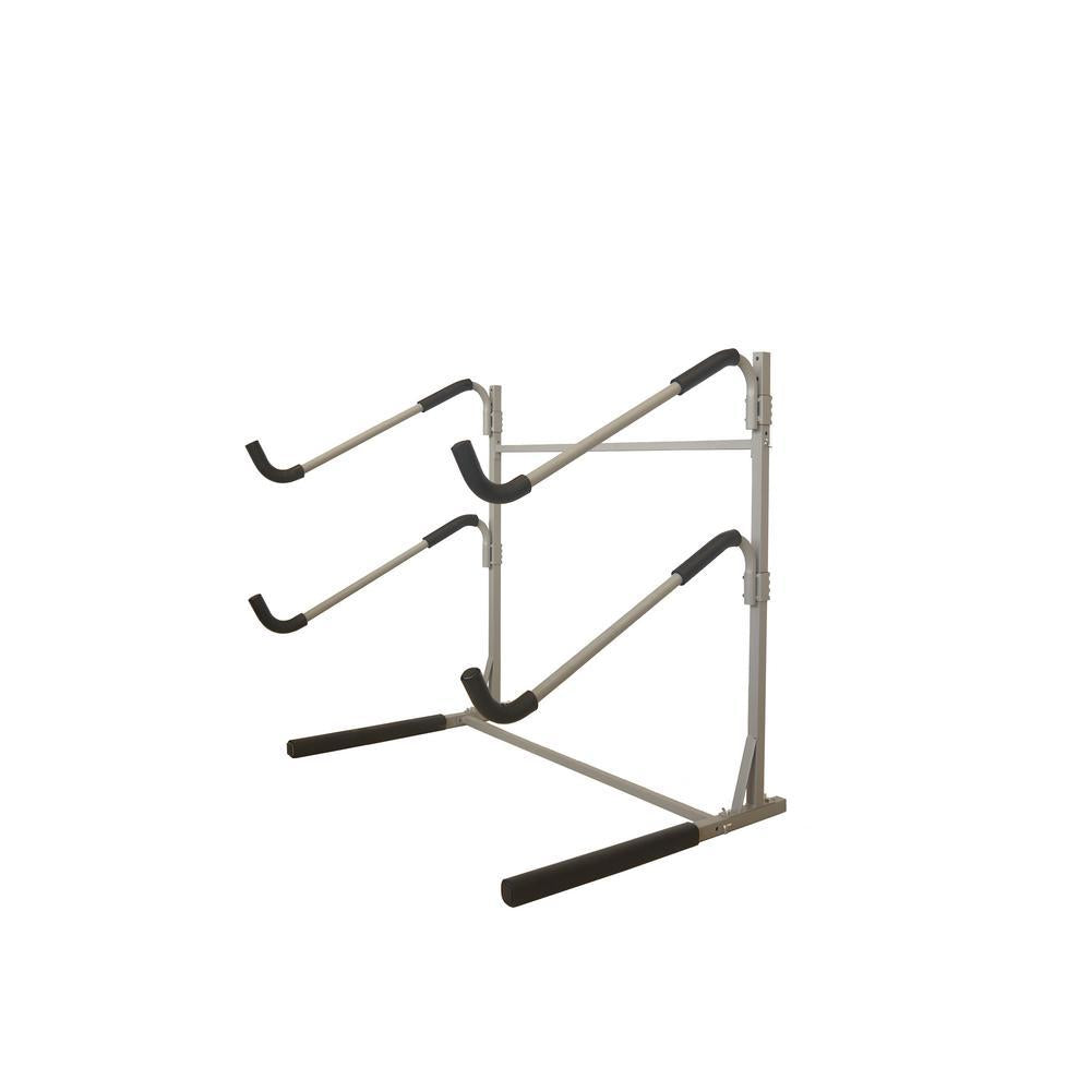 Sparehand Freestanding Dual StoraRack for 2 SUPs or Surfboards, Tools-Assembly, Pebble Silver Finish