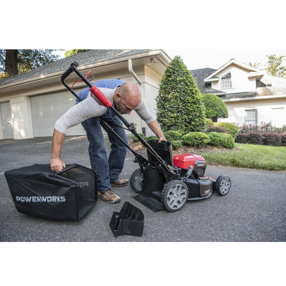 POWERWORKS 40V 4AH 21" Cordless Lawn Mower Brushless 7 Cutting Height w/Mulching