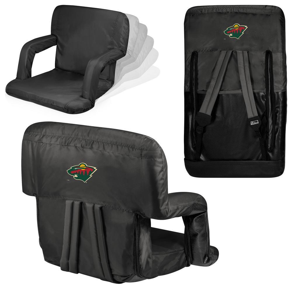 Minnesota Wild Black Portable Reclining Stadium Seat