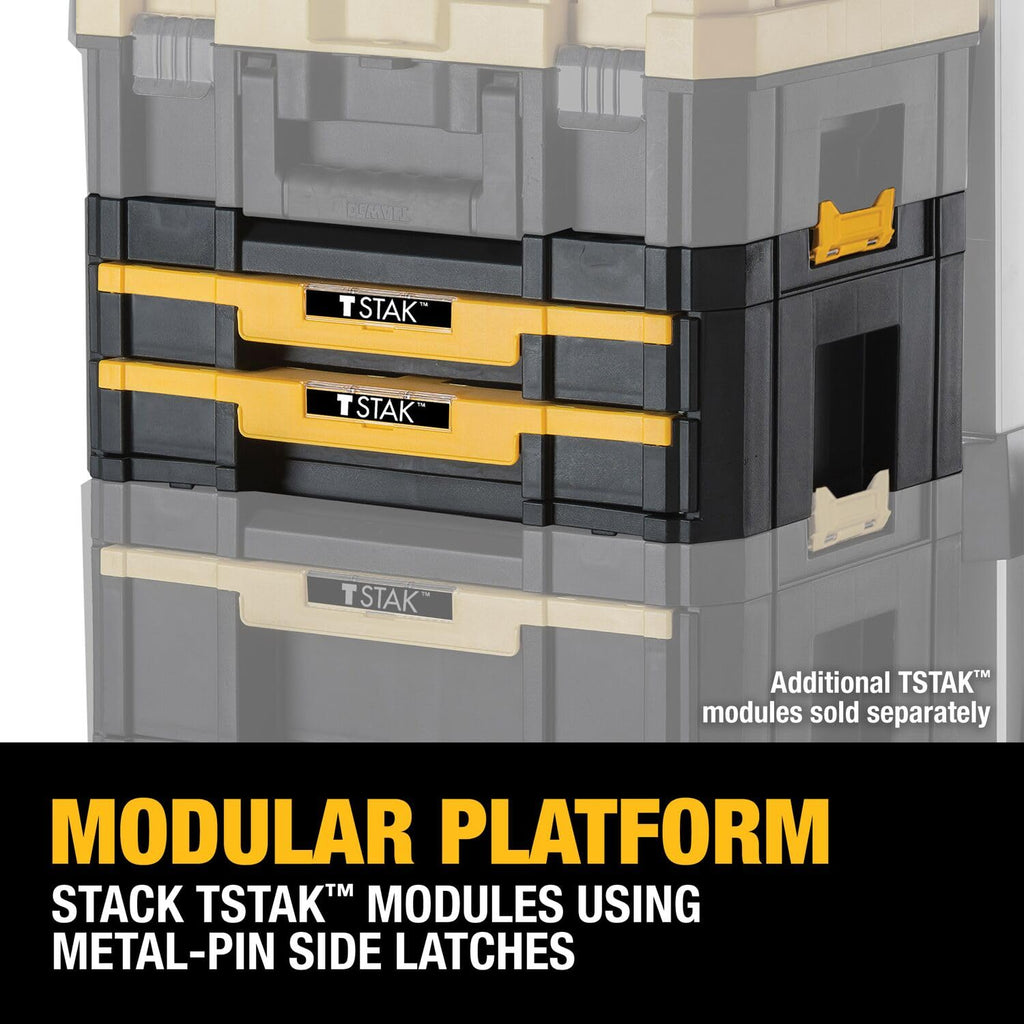 TSTAK Tool StoraOrganizer with Double Drawers, Holds Up to 16.5 lbs. (DWST17804)