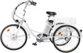 Viribus 3 Wheel Electric Bike for Adults with 250w Motor, Bike Tube, Removable 36V 10Ah Lithium Battery, Adult Tricycle with Adjustable Cruiser Bike Seat and Bike Basket, Exercise Bike
