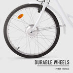 Viribus 3 Wheel Electric Bike for Adults with 250w Motor, Bike Tube, Removable 36V 10Ah Lithium Battery, Adult Tricycle with Adjustable Cruiser Bike Seat and Bike Basket, Exercise Bike