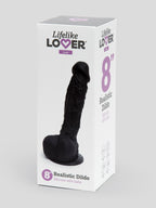 Lifelike Lover Luxe Realistic Silicone Dildo 8 Inch, Black | Black