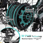 W Wallke X3 Pro Electric Bike for Adult 26 inch Fat Tire Ebikes Foldable 48V Lithium Battery Ebike 750W Mountain Snow Beach Electric Bicycle Dual Shock Absorbers 8 Speed