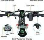 W Wallke X3 Pro Electric Bike for Adult 26 inch Fat Tire Ebikes Foldable 48V Lithium Battery Ebike 750W Mountain Snow Beach Electric Bicycle Dual Shock Absorbers 8 Speed