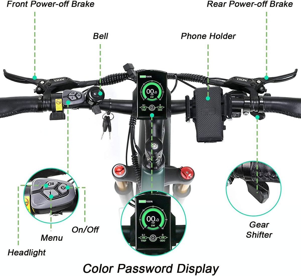 W Wallke X3 Pro Electric Bike for Adult 26 inch Fat Tire Ebikes Foldable 48V Lithium Battery Ebike 750W Mountain Snow Beach Electric Bicycle Dual Shock Absorbers 8 Speed
