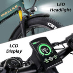 W Wallke X3 Pro Electric Bike for Adult 26 inch Fat Tire Ebikes Foldable 48V Lithium Battery Ebike 750W Mountain Snow Beach Electric Bicycle Dual Shock Absorbers 8 Speed