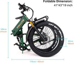 W Wallke X3 Pro Electric Bike for Adult 26 inch Fat Tire Ebikes Foldable 48V Lithium Battery Ebike 750W Mountain Snow Beach Electric Bicycle Dual Shock Absorbers 8 Speed