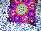 Suzani Cusion Cover, Embroidered Cushion Cover, Size 16 X 16, Boho Cusion Cover, Multi Colour, Decorative Throw Cosuins (50)