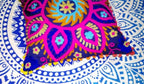 Suzani Cusion Cover, Embroidered Cushion Cover, Size 16 X 16, Boho Cusion Cover, Multi Colour, Decorative Throw Cosuins (50)