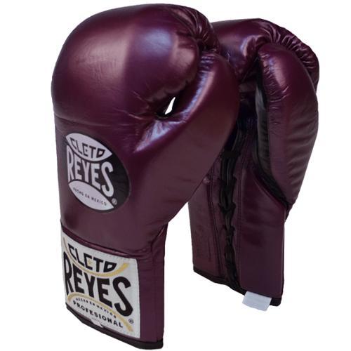 Cleto Reyes Official Lace Up Competition Boxing Gloves - 10 oz. - Purple