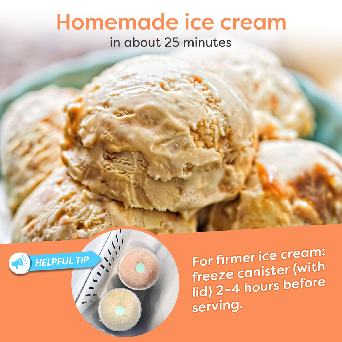 Electric Ice Cream Maker With 6 Qt Capacity- Ice Cream Machine Makes Frozen Yogurt or Gelato in Minutes- Ice Cream Maker with Aluminum Canister- Blue