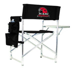 Miami (OH) University Black Sports Chair with Digital Logo