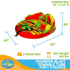 Thunder Blast Towable Tube for 1-People to 2-People
