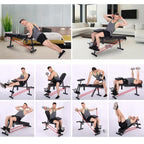 VANLOFE Adjustable Weight Bench for Full Body Workout - All-in-One Durable Exercise Bench Holds up to 660 lbs, Foldable Flat/Incline/Decline Workout Bench