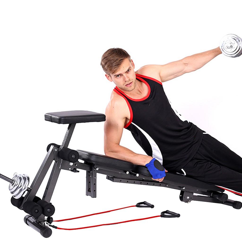 VANLOFE Adjustable Weight Bench for Full Body Workout - All-in-One Durable Exercise Bench Holds up to 660 lbs, Foldable Flat/Incline/Decline Workout Bench