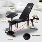 VANLOFE Adjustable Weight Bench for Full Body Workout - All-in-One Durable Exercise Bench Holds up to 660 lbs, Foldable Flat/Incline/Decline Workout Bench