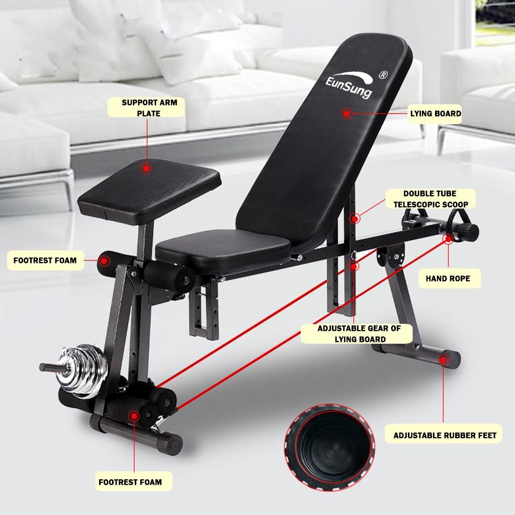 VANLOFE Adjustable Weight Bench for Full Body Workout - All-in-One Durable Exercise Bench Holds up to 660 lbs, Foldable Flat/Incline/Decline Workout Bench
