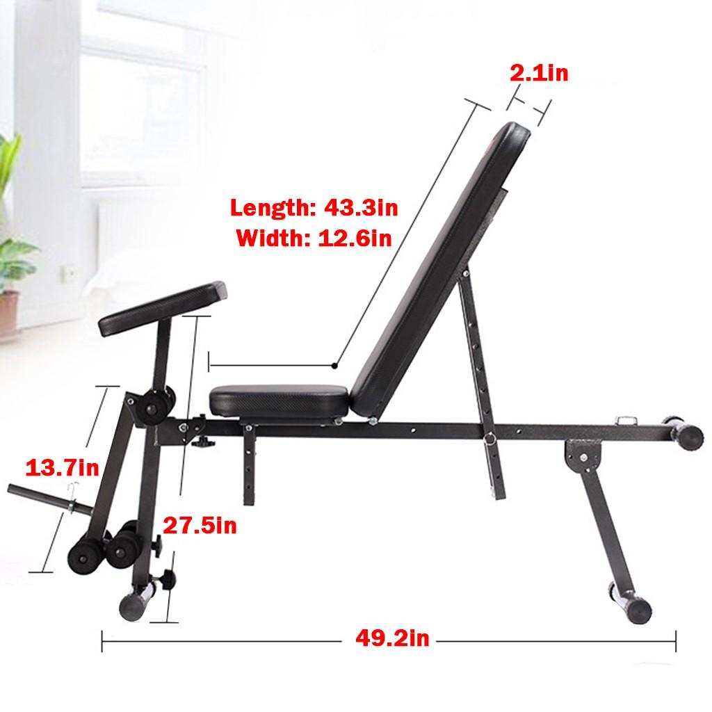 VANLOFE Adjustable Weight Bench for Full Body Workout - All-in-One Durable Exercise Bench Holds up to 660 lbs, Foldable Flat/Incline/Decline Workout Bench