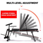 VANLOFE Adjustable Weight Bench for Full Body Workout - All-in-One Durable Exercise Bench Holds up to 660 lbs, Foldable Flat/Incline/Decline Workout Bench