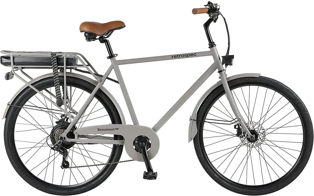 Retrospec Hybrid-Bicycles Retrospec Beaumont Rev City Electric Bike – 20MPH Ebike with 48V/500W Motor &amp; 10.4Ah Battery - 7 Speed E Bike for Men &amp; Women