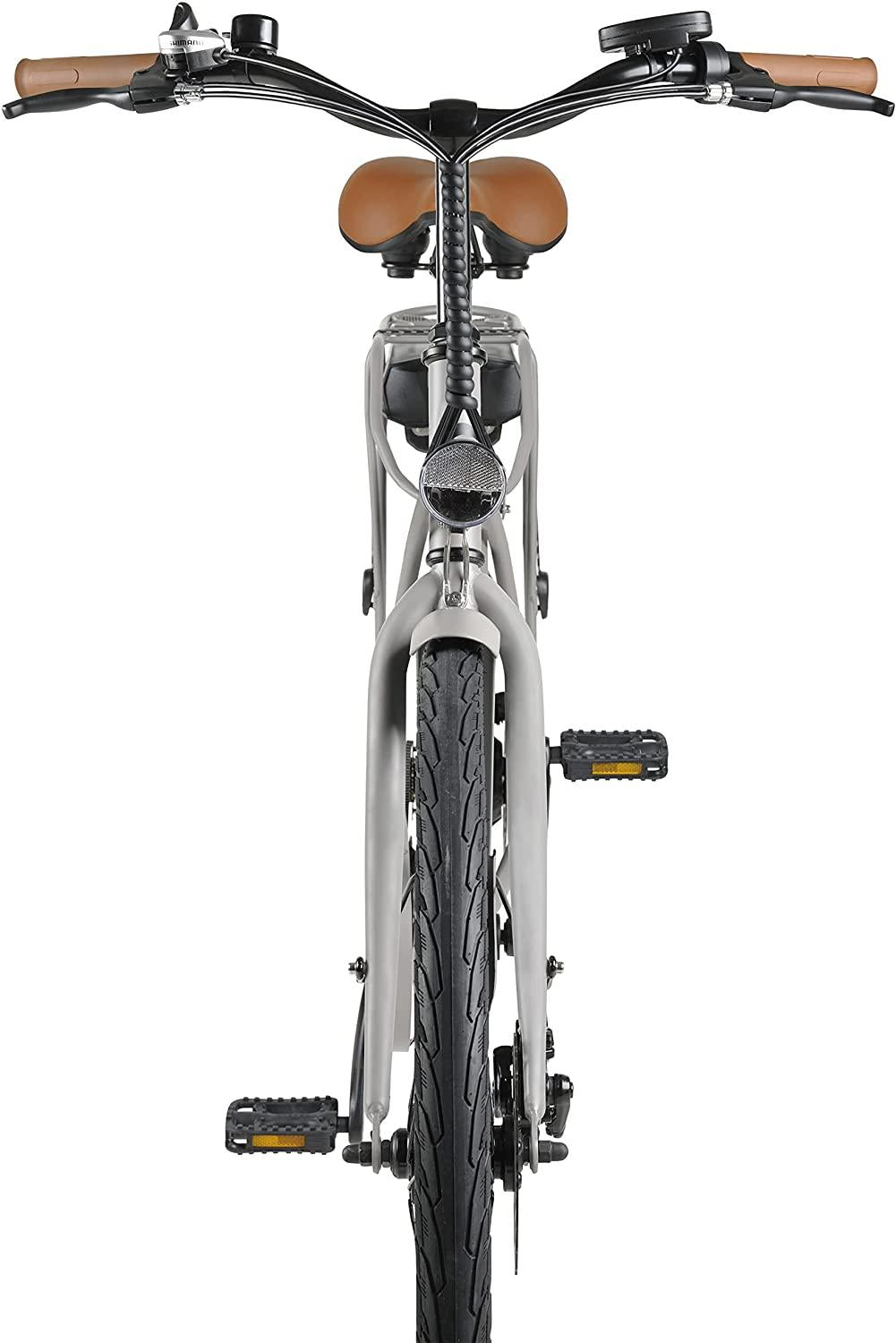Retrospec Hybrid-Bicycles Retrospec Beaumont Rev City Electric Bike – 20MPH Ebike with 48V/500W Motor &amp; 10.4Ah Battery - 7 Speed E Bike for Men &amp; Women