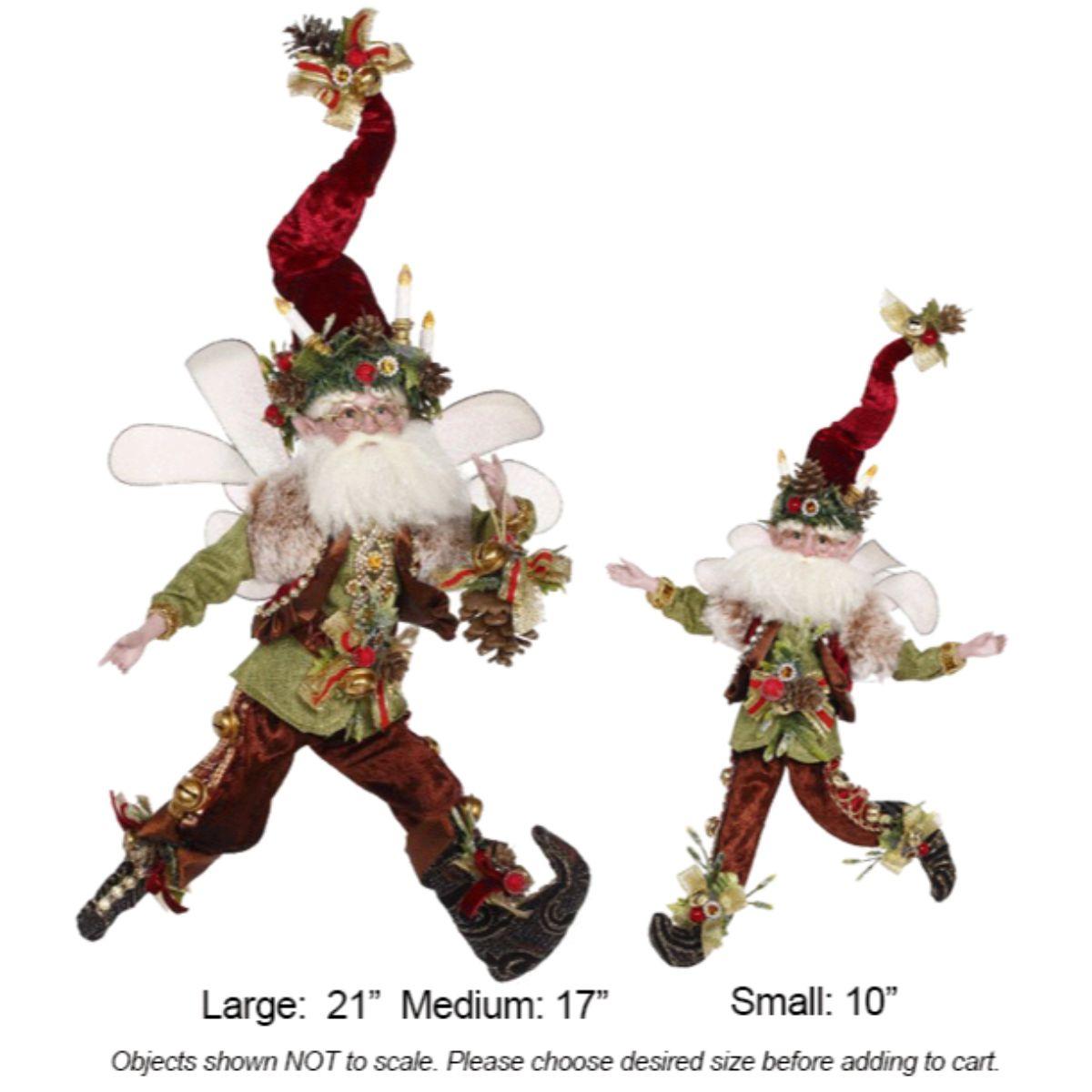 21" Mark Roberts Burgundy and Green Holiday Pinecone Christmas Fairy Figure